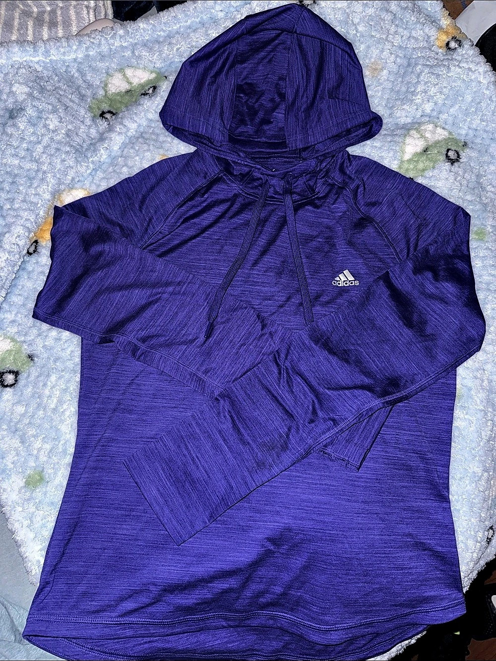 adidas CLIMACOOL Hooded Athletic Top Purple Medium